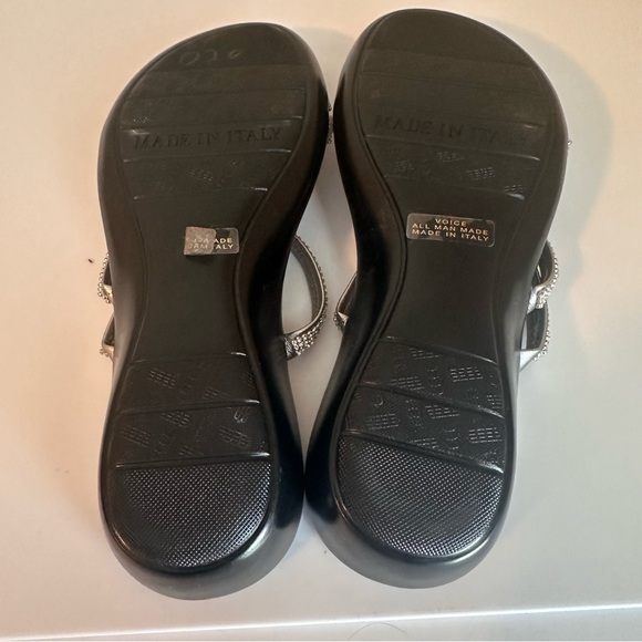 NEW Silver Rhinestone Slip-On Sandals Women’s Size 6.5 - Picture 4 of 6